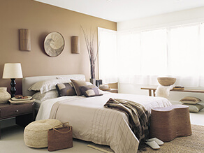Brown Foresty Style Bedroom With Earthy Wooden Feel